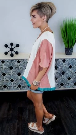 Umgee Mint Exact Promise Top [NO RETURNS] TOPS & TUNICS