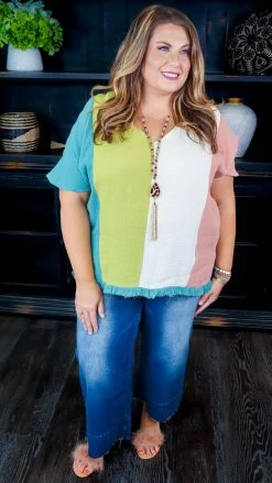Umgee Mint Exact Promise Top [NO RETURNS] TOPS & TUNICS
