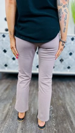 The ZigZag Stripe Mocha Basic Ponte Pants BOTTOMS