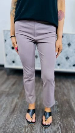 The ZigZag Stripe Mocha Basic Ponte Pants BOTTOMS