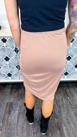 The ZigZag Stripe Mocha Make Moves Skirt BOTTOMS