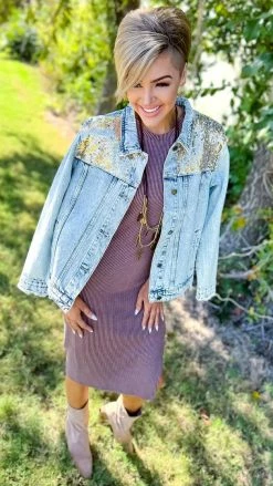 The ZigZag Stripe DRESSES Mocha Romantic Nights Dress