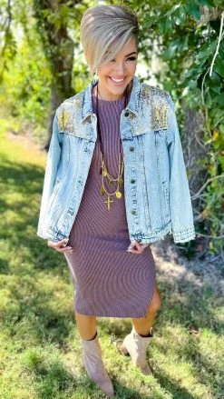 The ZigZag Stripe DRESSES Mocha Romantic Nights Dress