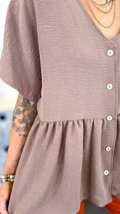 The ZigZag Stripe TOPS & TUNICS Mocha Trip To Venice Top