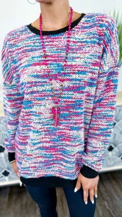 The ZigZag Stripe TOPS & TUNICS Multi Promised Love Sweater