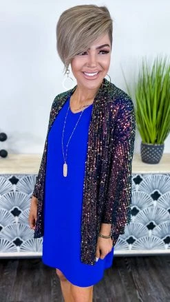 The ZigZag Stripe OUTERWEAR Multi Statement Maker Cardigan