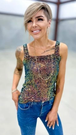 The ZigZag Stripe TOPS & TUNICS Multi Weekend Wow Tank