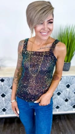 The ZigZag Stripe TOPS & TUNICS Multi Weekend Wow Tank