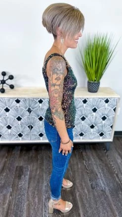 The ZigZag Stripe TOPS & TUNICS Multi Weekend Wow Tank