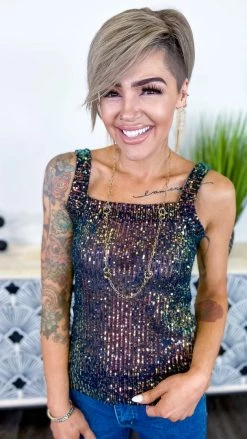 The ZigZag Stripe TOPS & TUNICS Multi Weekend Wow Tank