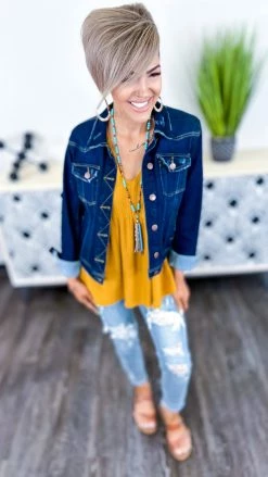 The ZigZag Stripe Mustard Enhanced View Top