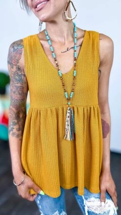 The ZigZag Stripe Mustard Enhanced View Top