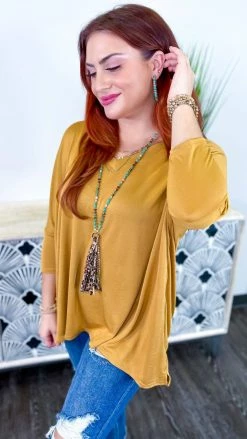 The ZigZag Stripe Mustard Indulge In Me Top