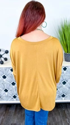 The ZigZag Stripe Mustard Indulge In Me Top