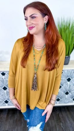 The ZigZag Stripe Mustard Indulge In Me Top