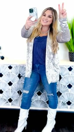 The ZigZag Stripe TOPS & TUNICS Navy Everyday Elegance Tank