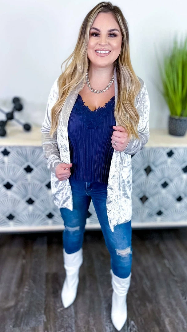 The ZigZag Stripe TOPS & TUNICS Navy Everyday Elegance Tank