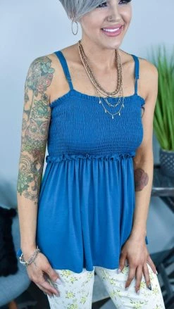 White Birch TOPS & TUNICS FINAL SALE // Navy Never A Doubt Top