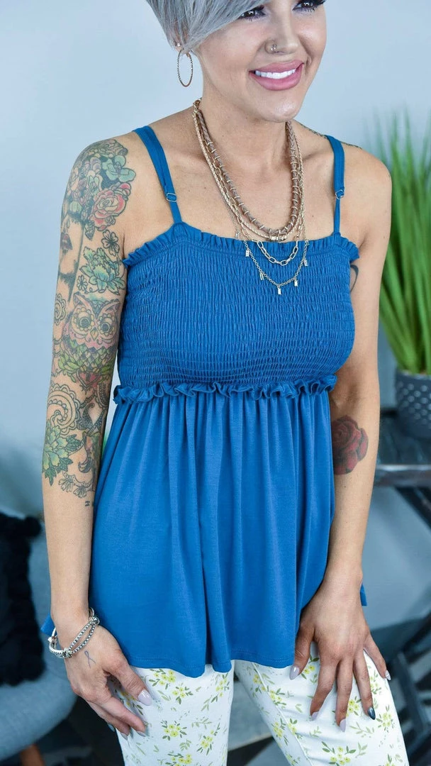 White Birch TOPS & TUNICS FINAL SALE // Navy Never A Doubt Top