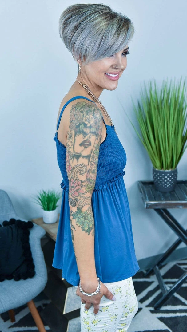 White Birch TOPS & TUNICS FINAL SALE // Navy Never A Doubt Top