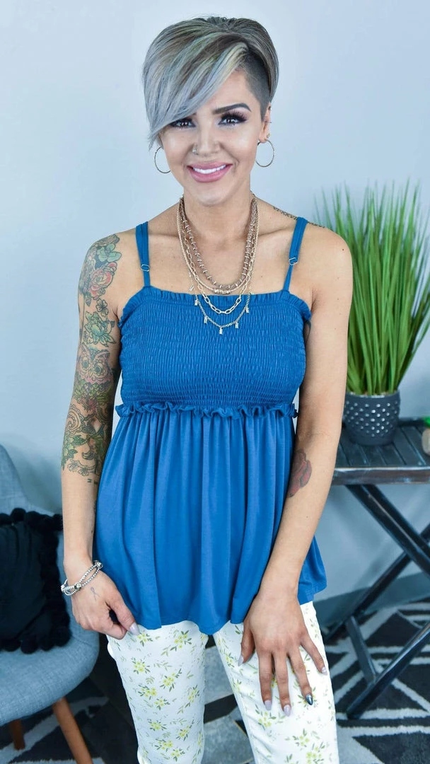 White Birch TOPS & TUNICS FINAL SALE // Navy Never A Doubt Top