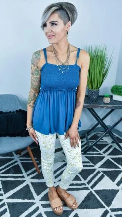 White Birch TOPS & TUNICS FINAL SALE // Navy Never A Doubt Top