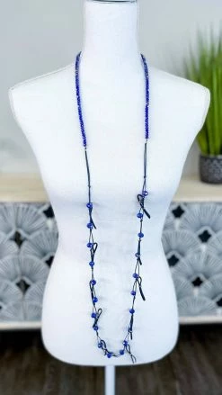 Lost & Found ACCESSORIES Navy Nicki Necklace