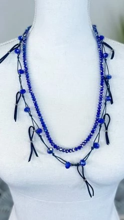 Lost & Found ACCESSORIES Navy Nicki Necklace