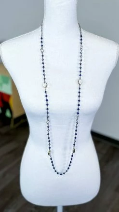 Lost & Found Navy Raelyn Necklace ACCESSORIES