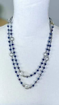 Lost & Found Navy Raelyn Necklace ACCESSORIES