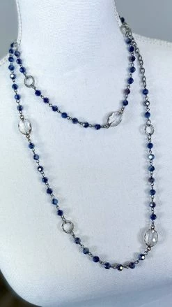 Lost & Found Navy Raelyn Necklace ACCESSORIES