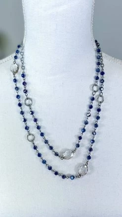 Lost & Found Navy Raelyn Necklace ACCESSORIES