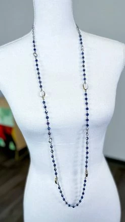 Lost & Found Navy Raelyn Necklace ACCESSORIES