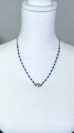 Lost & Found Navy Sophie Crystal Necklace ACCESSORIES