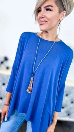 The ZigZag Stripe TOPS & TUNICS Navy Stay Original Top