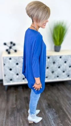 The ZigZag Stripe TOPS & TUNICS Navy Stay Original Top