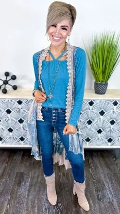 Origami Navy Sway With You Vest