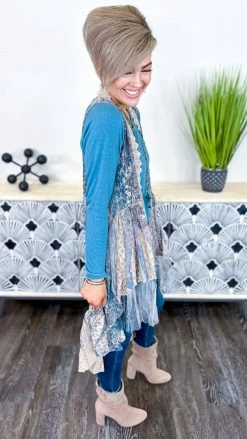 Origami Navy Sway With You Vest