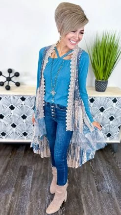 Origami Navy Sway With You Vest