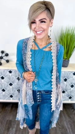 Origami Navy Sway With You Vest