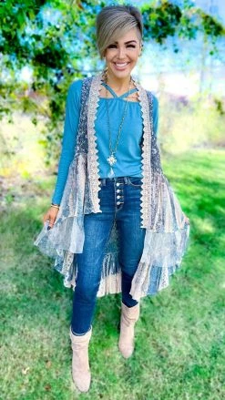 Origami Navy Sway With You Vest