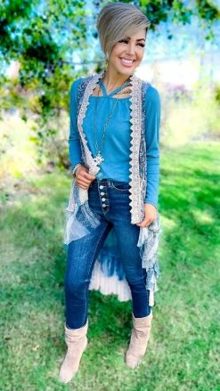 Origami Navy Sway With You Vest