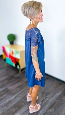 BiBi Navy Trading Secrets Dress