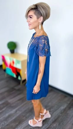 BiBi Navy Trading Secrets Dress