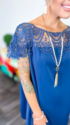 BiBi Navy Trading Secrets Dress