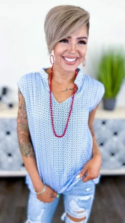 The ZigZag Stripe Never Scripted Top [NO RETURNS] TOPS & TUNICS