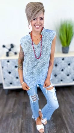 The ZigZag Stripe Never Scripted Top [NO RETURNS] TOPS & TUNICS