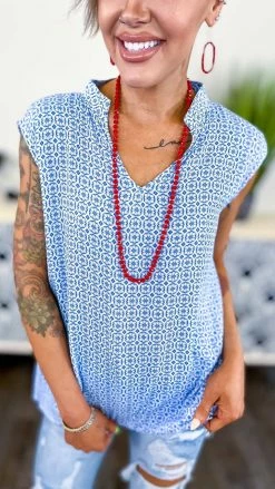 The ZigZag Stripe Never Scripted Top [NO RETURNS] TOPS & TUNICS