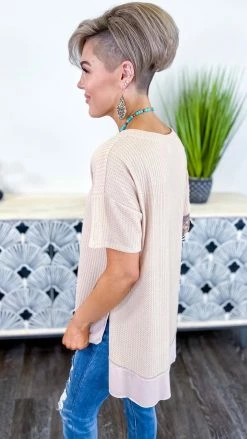 The ZigZag Stripe Nude A Cut Above Top