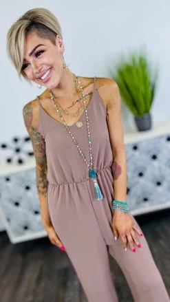 The ZigZag Stripe JUMPSUITS & ROMPERS Nude City Dreamer Jumpsuit [NO RETURNS]